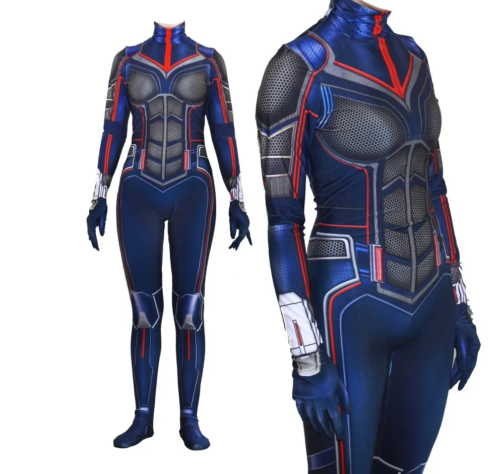 

Ant-Man and the Wasp Movie Women Girls Cosplay Costume Zentai Bodysuit Suit Event Jumpsuits Halloween Fancy ball Suit