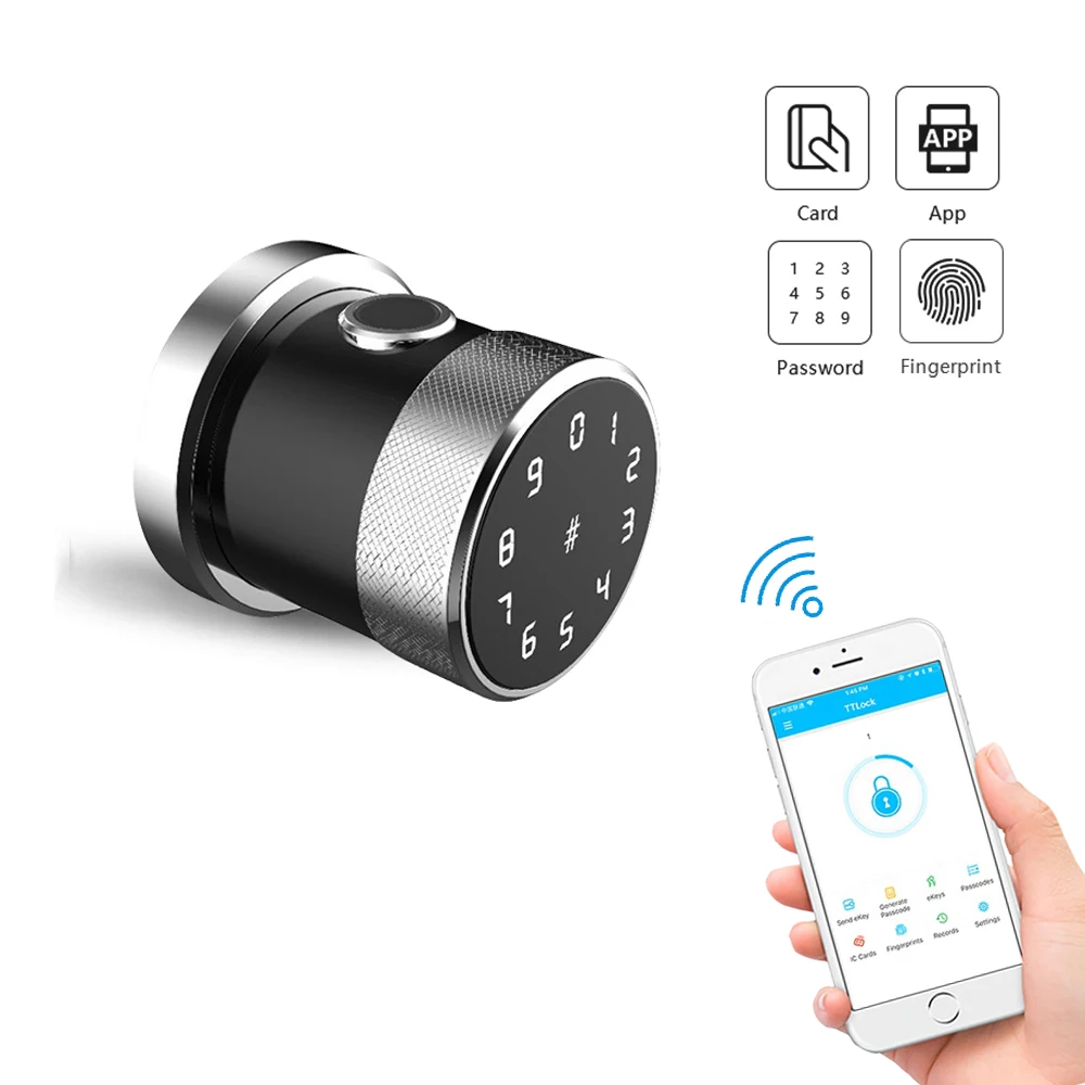 Us 99 22 59 Off Yoheen Bluetooth Round Knob Smart Lock Electronic Fingerprint Rfid Digital Code App Wifi Door Lock For Home Appartment Office In