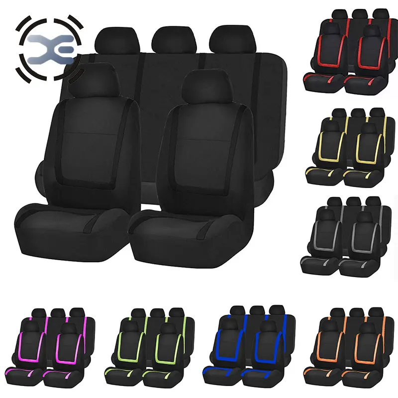 

5 Seats Cloth Art 10 Colors Car Seat Cover Universal Fit Most Protects Seats From Wear Automobiles Interior Accessories T224