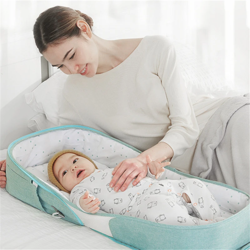 Cama De Bebe Portatil Cuna Plegable Cama De Viaje Para Ninos Nido De Bebe Anti Estres Bebe Bionico Recien Nacido Cuna De Bebe Cunas Aliexpress