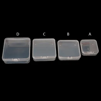 

Square Plastic Storage Case Collection Box Jewelry Container Business Card Holder Hardware Tool Accessory Organizer Display Box