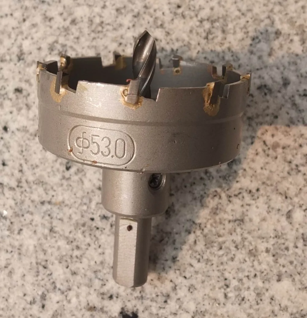 53MM Tungsten Carbide tipped Stainless Steel Sheet Cutter Core Drill
