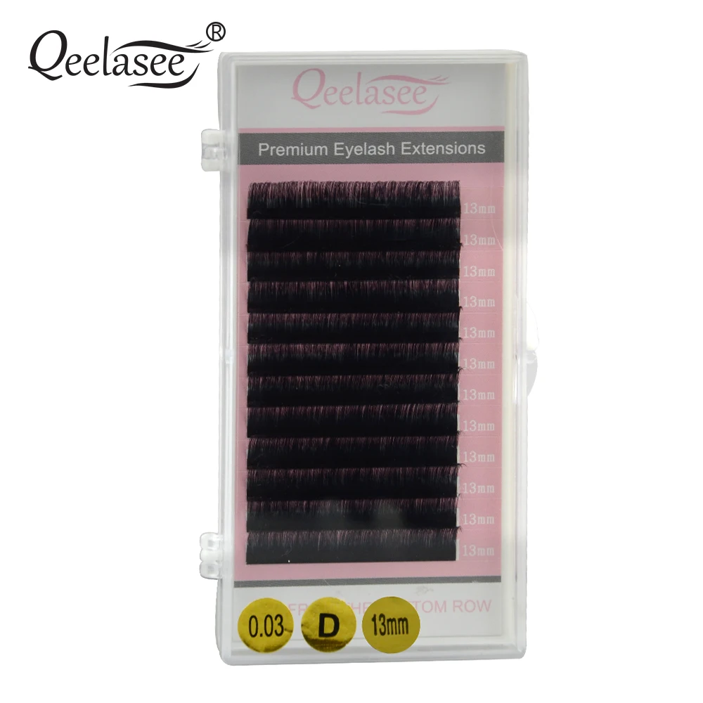 

Qeelasee 10pcs/lot mink individual eyelash extension maquiagem cilios natural soft eyelashes makeup eyelashes Korea material