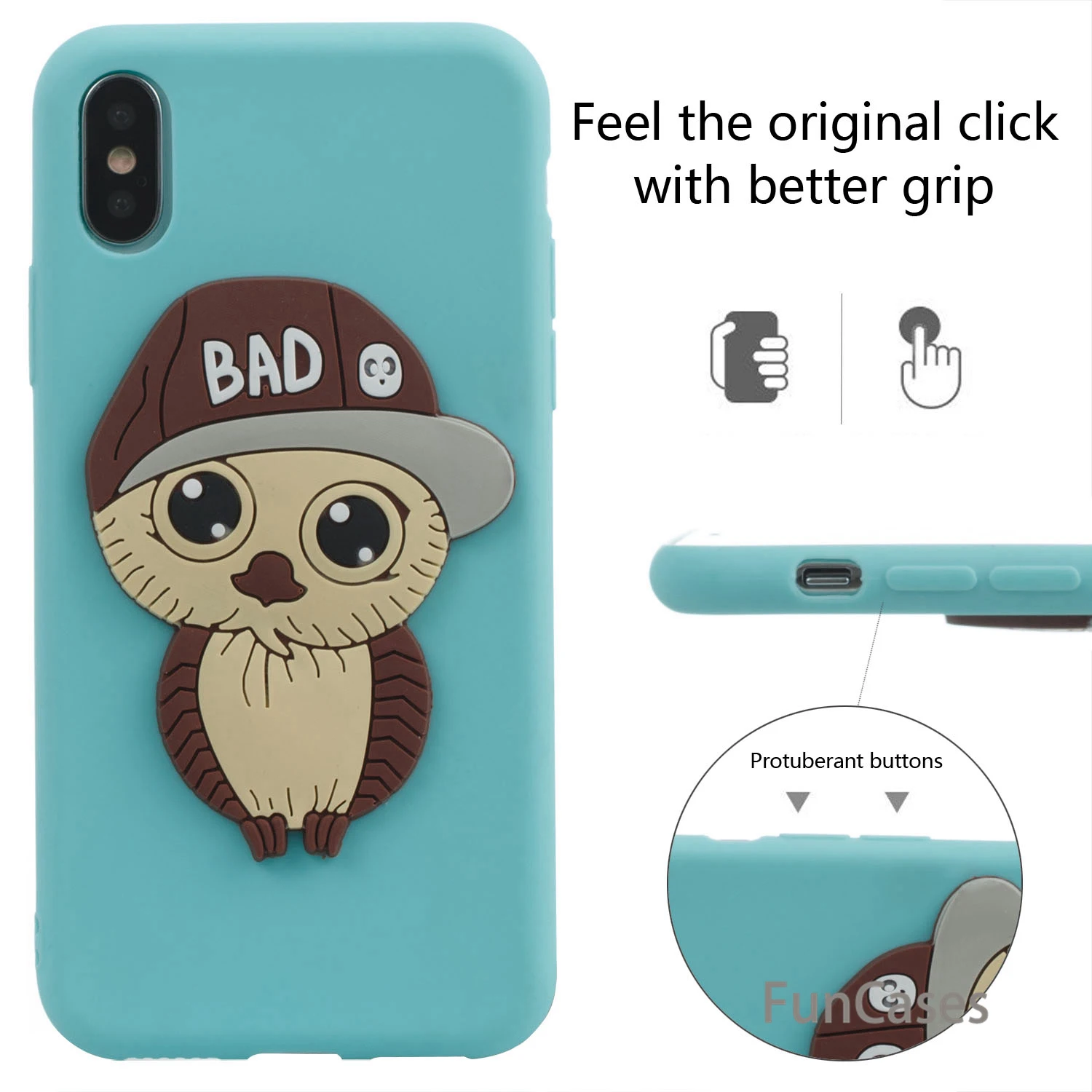 Мужской чехол Сова СПС Capinha iPhone X Мягкий силиконовый для телефона аксессуар