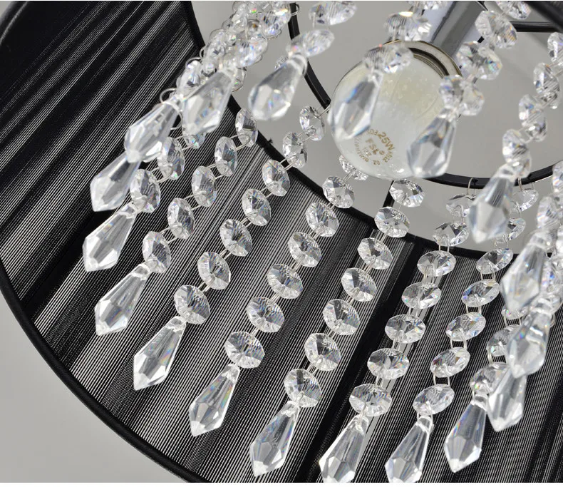 Современные хрустальные люстры импортеры K9 хрустальные люстры de cristal светильник черно-белая люстра из ткани для гостиной спальни лампа