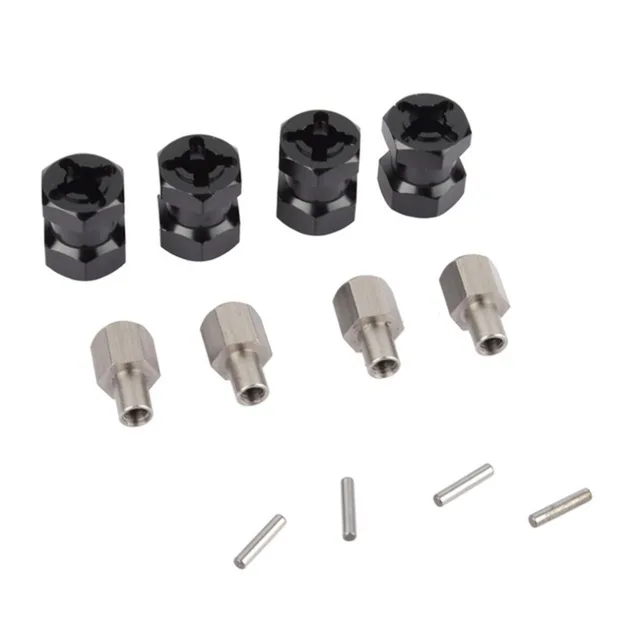 Cheap RC Crawler 1/10 Aluminum Alloy 12mm Wheel Hub Hex Drive Adaptor Adapter 15MM Extension Adaptor For RC SCX10 WRAITH 90046 tz