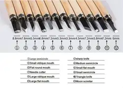 3-12Pcs1 наборы марганцевых стальных ножей долото для резьбы по дереву фреза для деревообработки DIY Инструменты обучения практики искусства