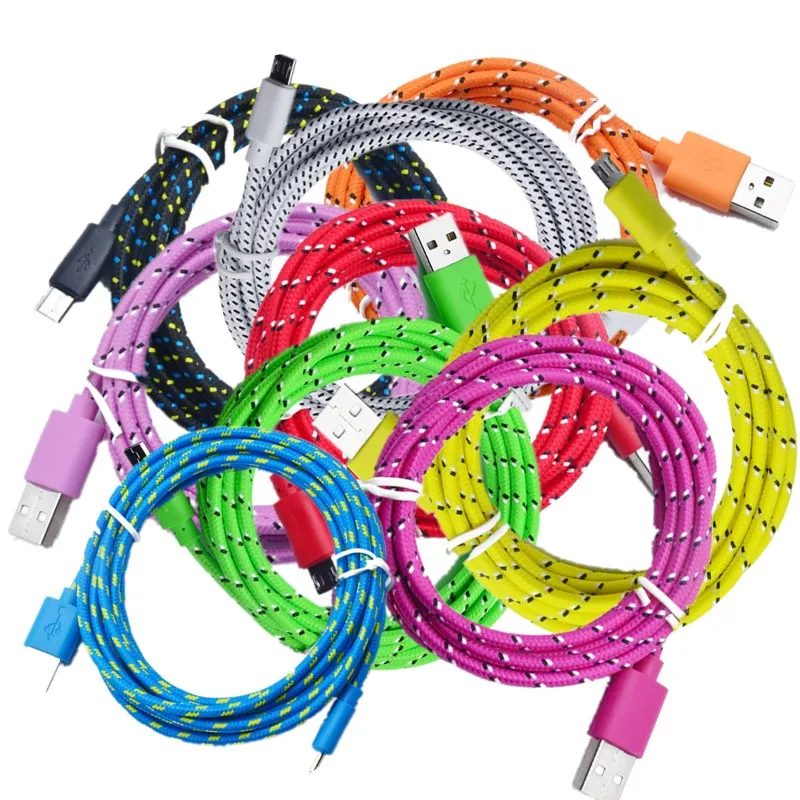 Кабель Micro USB для iphone 5 5S 5C SE 6 6S 7 8 Plus нейлоновая оплетка кабель передачи данных