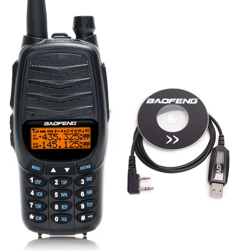 Baofeng UV-X9 Plus Walkie Talkie 10 Вт Высокая мощность двойной PTT двухдиапазонный VHF/UHF10km большой диапазон Модернизированный UV-82 Ham радио - Цвет: add usb cable