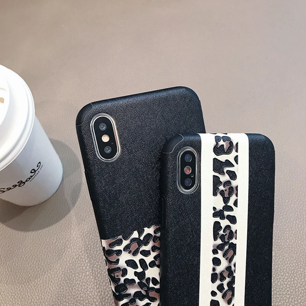 

Phone Case For Xiaomi Mi 8 Lite SE 6 6X Luxury Sexy Leopard Print Ultra-thin Shockproof Anti-Knock Cover