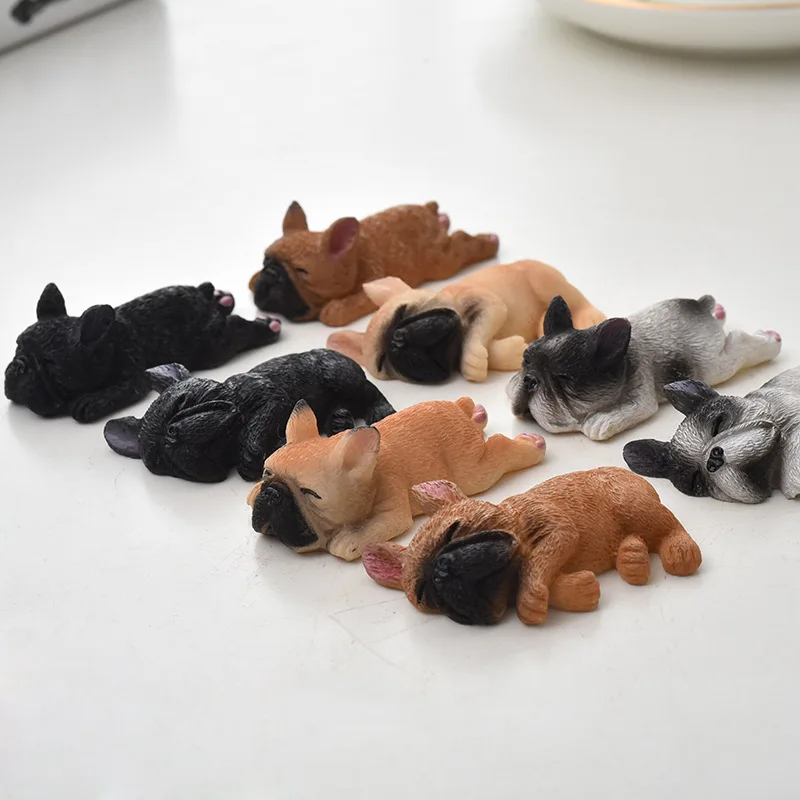 1pcs French Bulldog Fridge Magnets For Home Decoration Cute Cartoon Dog Sleep Pattern Refrigerator Stickers For Kids Stickers4