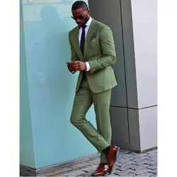 Новый популярный мужской модный однотонный костюм из двух предметов (куртка + брюки) мужской деловой офис официальный профессионал на заказ