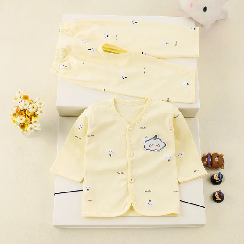 Shujin/Новинка; хлопковые детские пижамные комплекты; теплая одежда для маленьких девочек и мальчиков; детская одежда для сна с героями мультфильмов; длинный рукав+ штаны