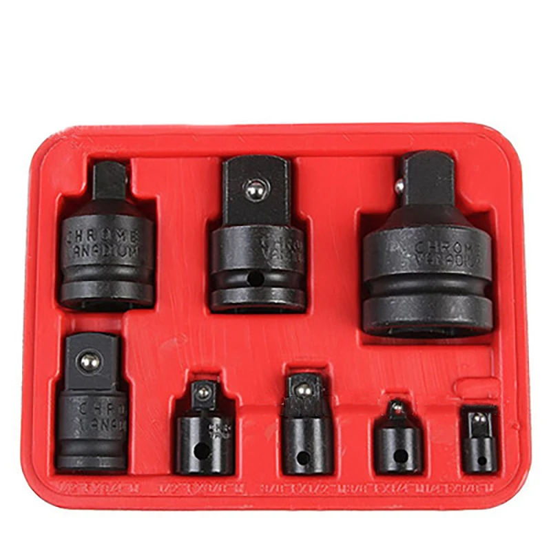

EVERPOWER 8PCS Impact Socket Adapter Set for Pneumatic Air Gun Heavy-duty Sleeve Wrench Adjustable Connector 1/2" to 3/4" to 1"