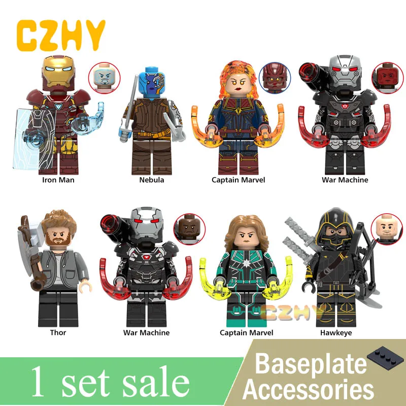 

Building Blocks Avengers 4 Endgame Super Heroes War Machine Iron Man Nebula Thor For Children Model Toys X0258