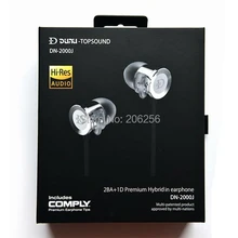 DUNU DN2000J DN-2000J двойной балансный арматурный+ один Dynamic Hybrid внутренняя наушники-вкладыши Лидер продаж
