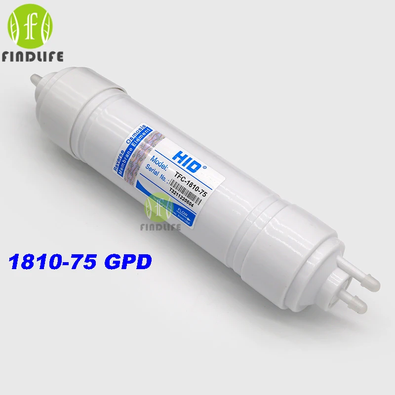 Goede Quick connect HID 75 GPD RO membraan voor 5 stage water filter purifier behandeling omgekeerde osmose systeem NSF ANSI standaard