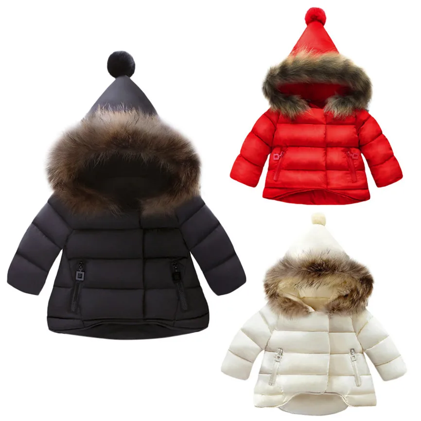 

Baby Winter Cotton Coat Baby Girls Boys Kids Jacket Zipper Hooded Warm Children Clothes Outwear For 12M~5T 6 Colorfuls Sep#2