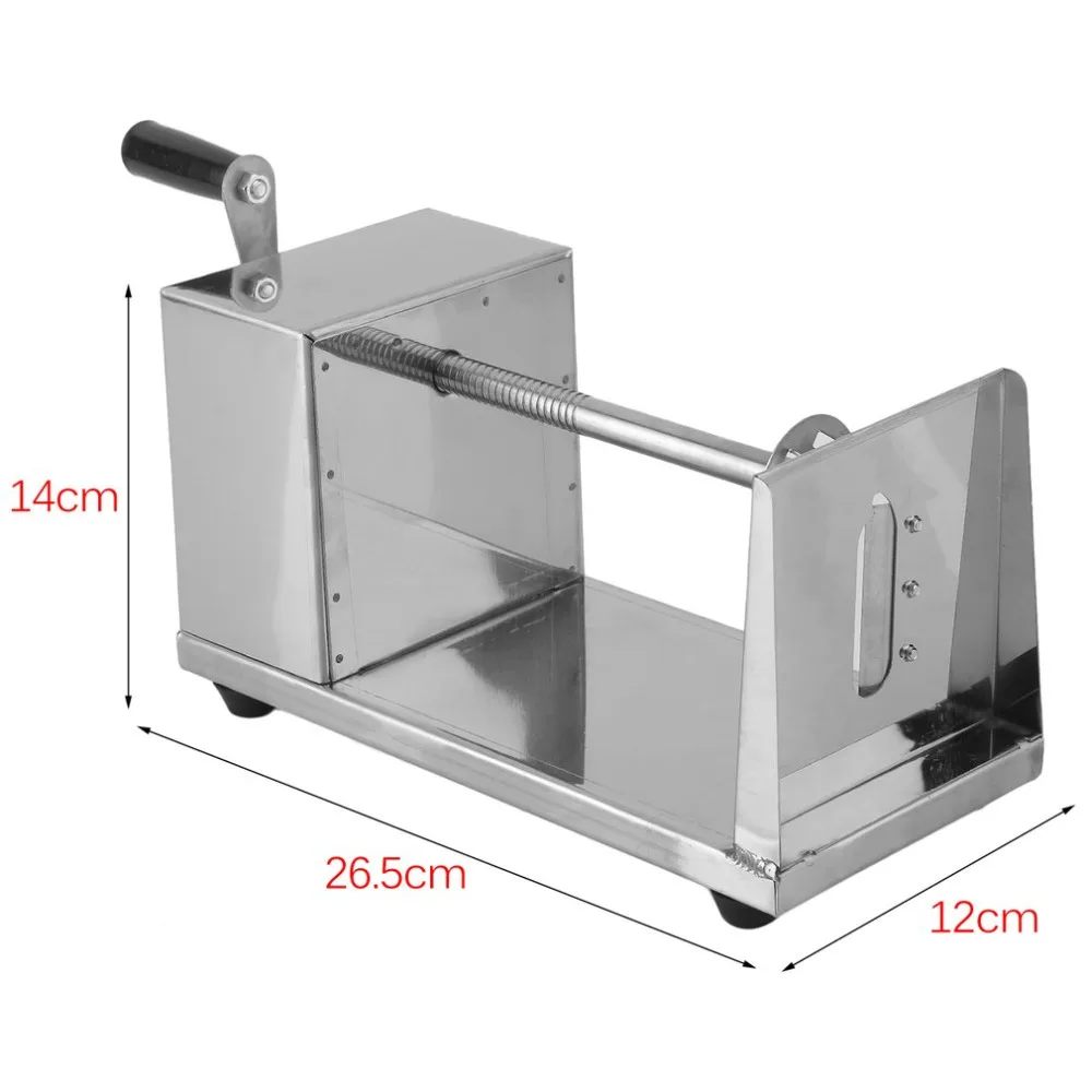 Ручной аппарат для спиральной нарезки картофеля из нержавеющей стали французский фри овощерезка спираль для домашнего использования или в ресторане
