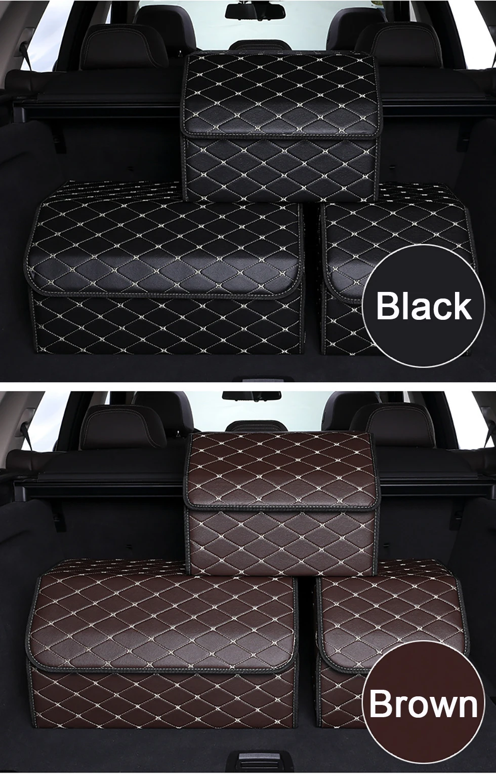 Car Trunk Organizer Eco-Friendly Super Strong& Durable Collapsible Cargo Storage Bags For Auto Trucks SUV Trunk Box