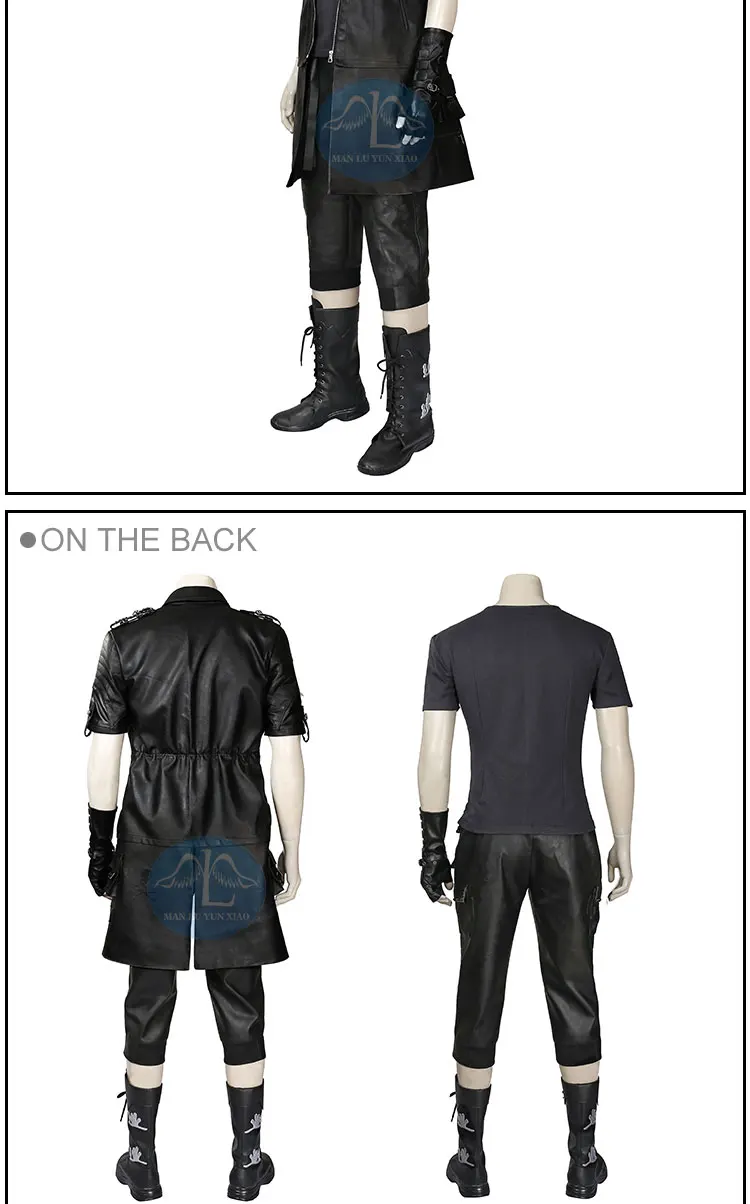 MANLUYUNXIAO Final Fantasy костюм Noctis Lucis Caelum косплей костюм для мужчин Хэллоуин костюм для мужчин черный кожаный полный комплект