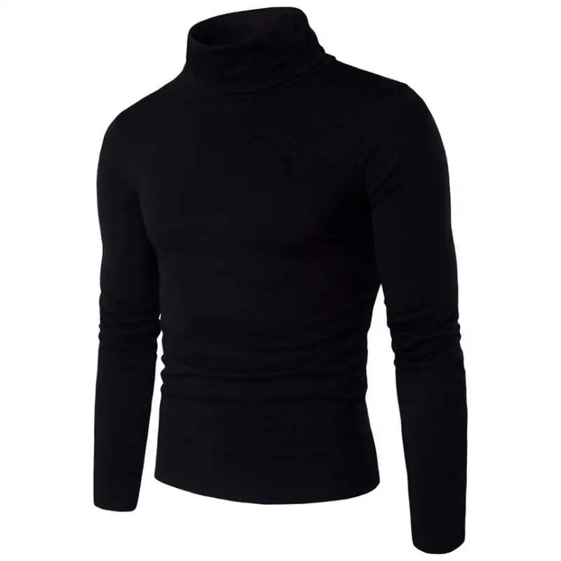 2019 New Autumn Winter Men’S Sweater Men’S Turtleneck Solid Color Casual Sweater Men’s Slim Fit Brand Knitted Pullovers 2XL