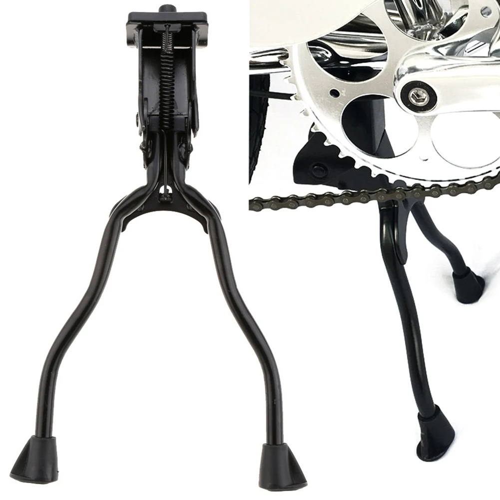 Stable Iron Double Legs Bicycle Racks Mount Kickstand MTB Road Bike Tripod Stand Support Bicycle