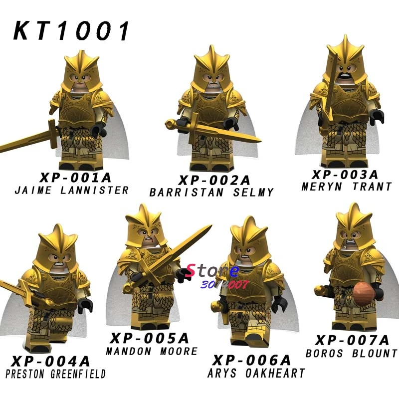 

50pcs Medieval Knight Game of Thrones MOC Ice and Fire Series Jaime Lannister Barristan Building Blocks figures children toys