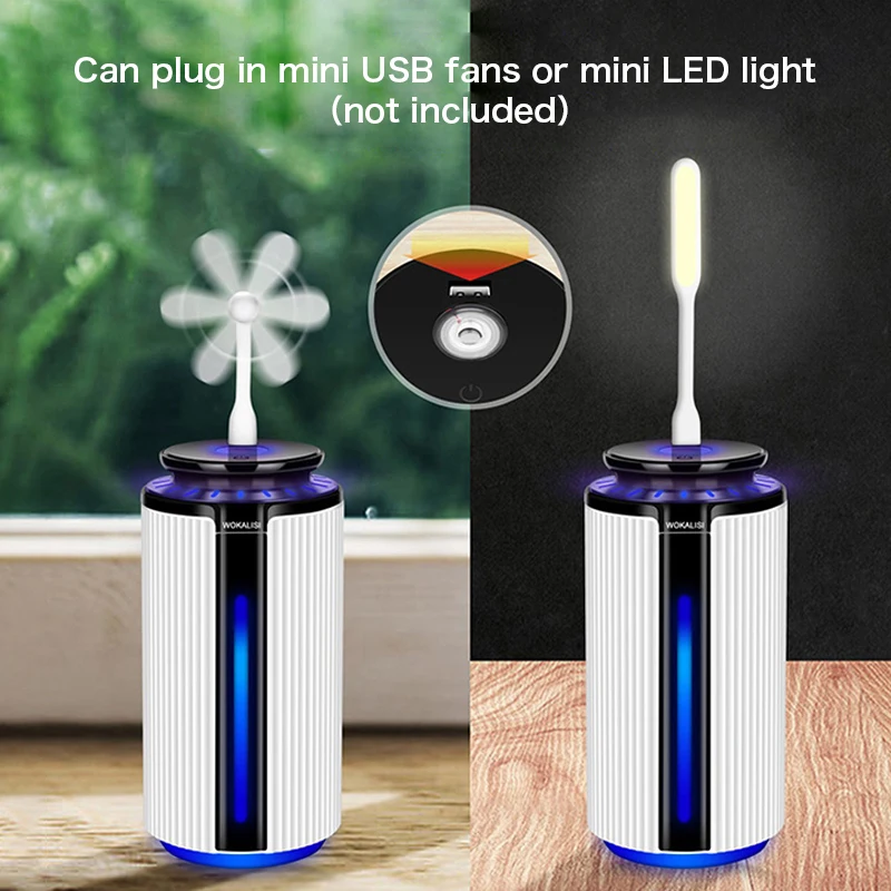 

New 900ML Air Humidifier Ultrasonic USB Diffuser Aroma Essential Oil 7 Color LED Night light Cool Mist Purifier Humidificador