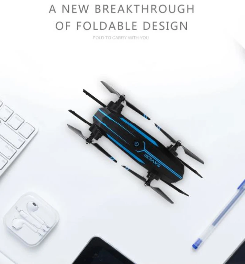 Hot Travel Folding Aerial Drone 2.4G 12Mins Air Attitude Hold Smart Selfile Remote Control Quadcopter Add 720P Wide Angle Camera