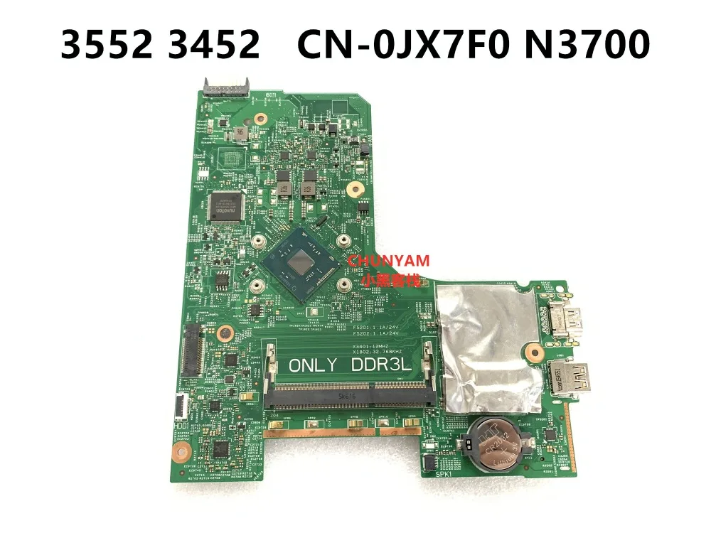 

KEFU 14279-1 N3700 CPU FOR DELL INSPIRON 3452 3552 laptop motherboard PWB:896X3 REV:A00 CN-0JX7F0 JX7F0 mainboard NOTEBOOK PC