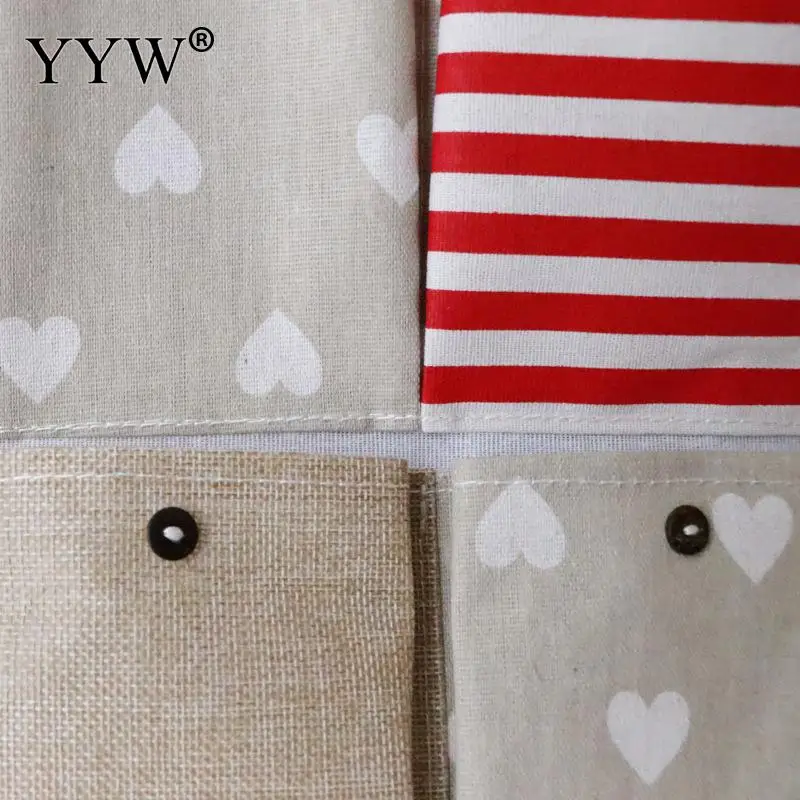 9 Pockets Hanging Storage Bag Wall Mounted Wardrobe Sundries Hanging Bag Container Fabric Cotton Pouch Cosmetic Toys Organizer