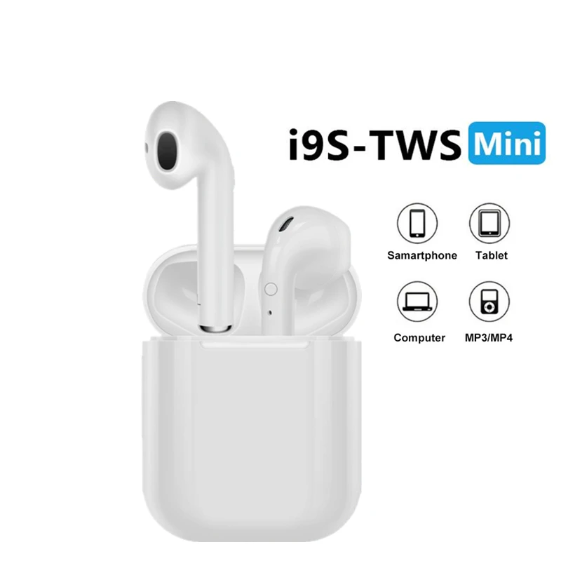 

I9 I9S TWS Wireless Earphone Portable 5.0 Bluetooth Headset Invisible Earbud Stereo Headphones for All Smart Phone I10 Max Tws