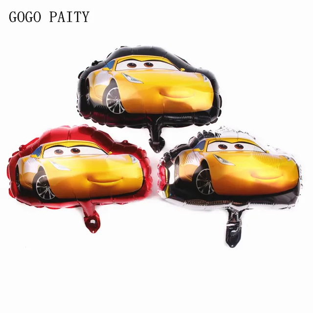 GOGO PAITY Mini McKinnon Car Aluminum Foil Balloon McQueen Auto Aluminum Helium Balloon Children's Birthday Toys Hydrogen