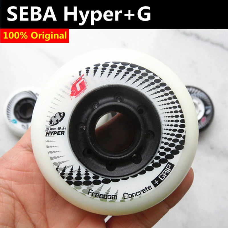 Original Hyper + G Beton Inline Rollschuhe 84A Rad für FSK Slalom Bremsen Skating Räder für SEBA