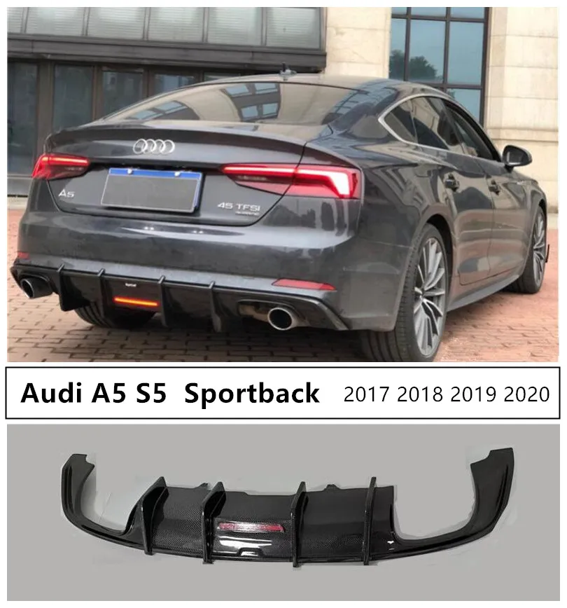 Carbon Fiber Rear Lip Spoiler For Audi A5 S Line S5 Sportback 17 18 19 High Quality Bumper Diffuser Auto Accessories Bumpers Aliexpress