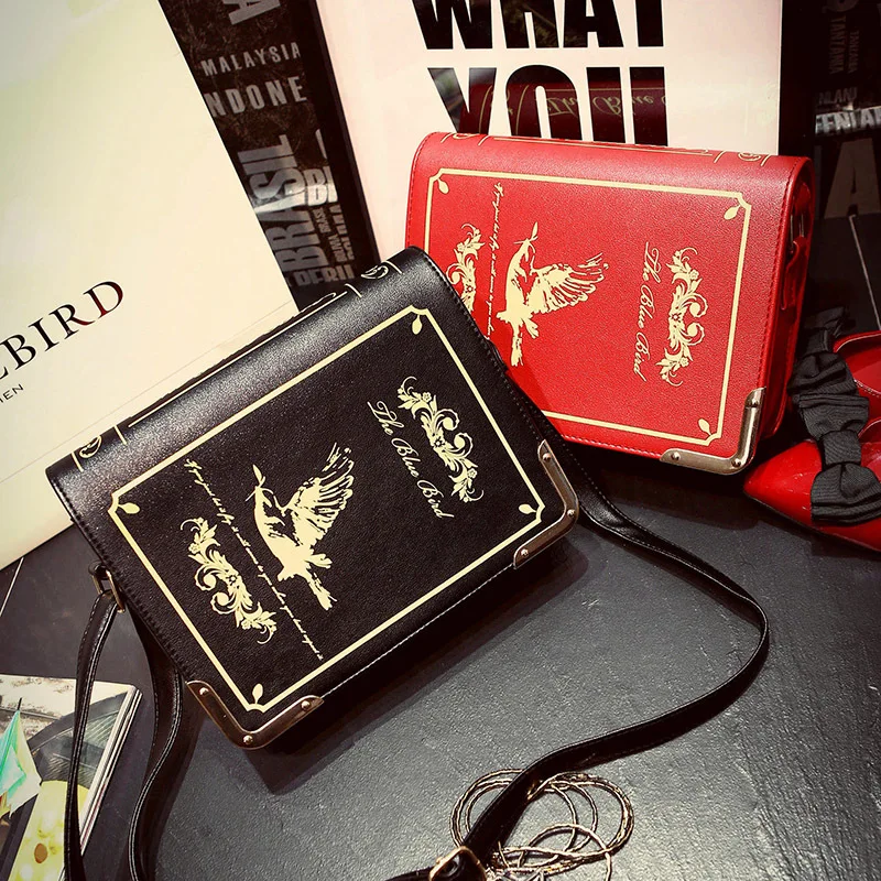 Potter diccionario forma de libro bolsos de hombro señora pequeña bandolera de cuero PU mujeres bolsos de mensajero femenina| feminina|bag pubag ladies - AliExpress