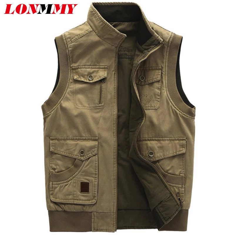 Large Size Olympina Mens Army Casual Vests With Many Pockets Male ...
