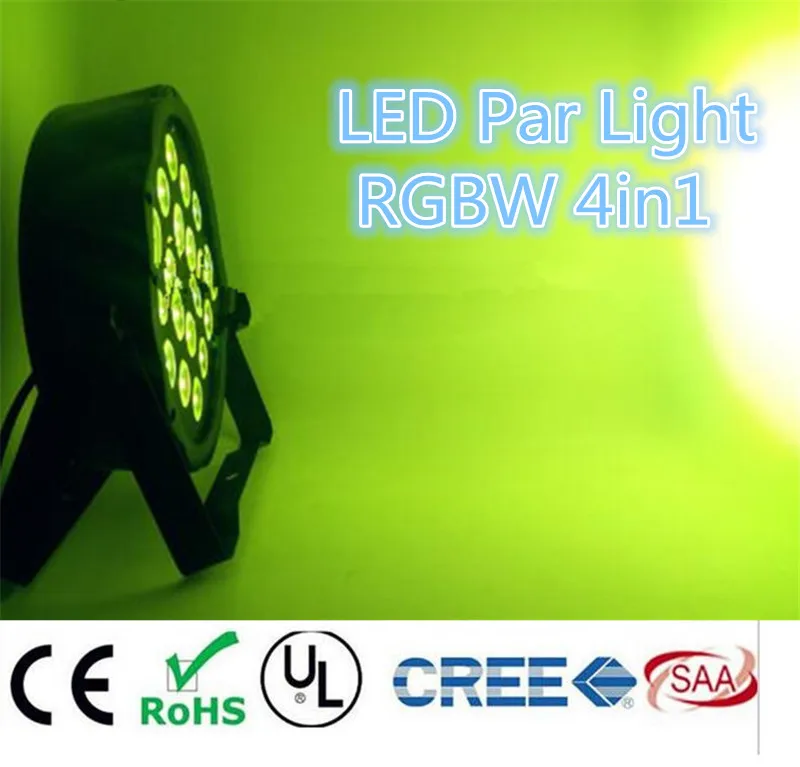 

2pcs Led Par 18x8w Rgbw 4in1 Led Luxury Dmx Led Flat Par Lights Dj