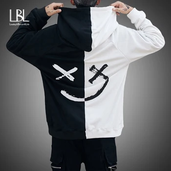 

Fashion Men Slim Hoodie Hooded Sweatshirt Coat Jacket Winter Warm Outwear Casual Patchwork Color Block Pullover Hip Hop Hoodies