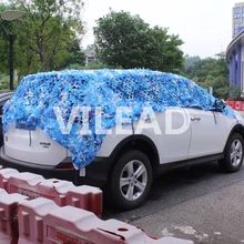 VILEAD 9M*9M Blue Camouflage Netting Jungle Camo Netting Pergolas Gazebo Sun Shelter Theme Party Decoration Balcony Tent Camping