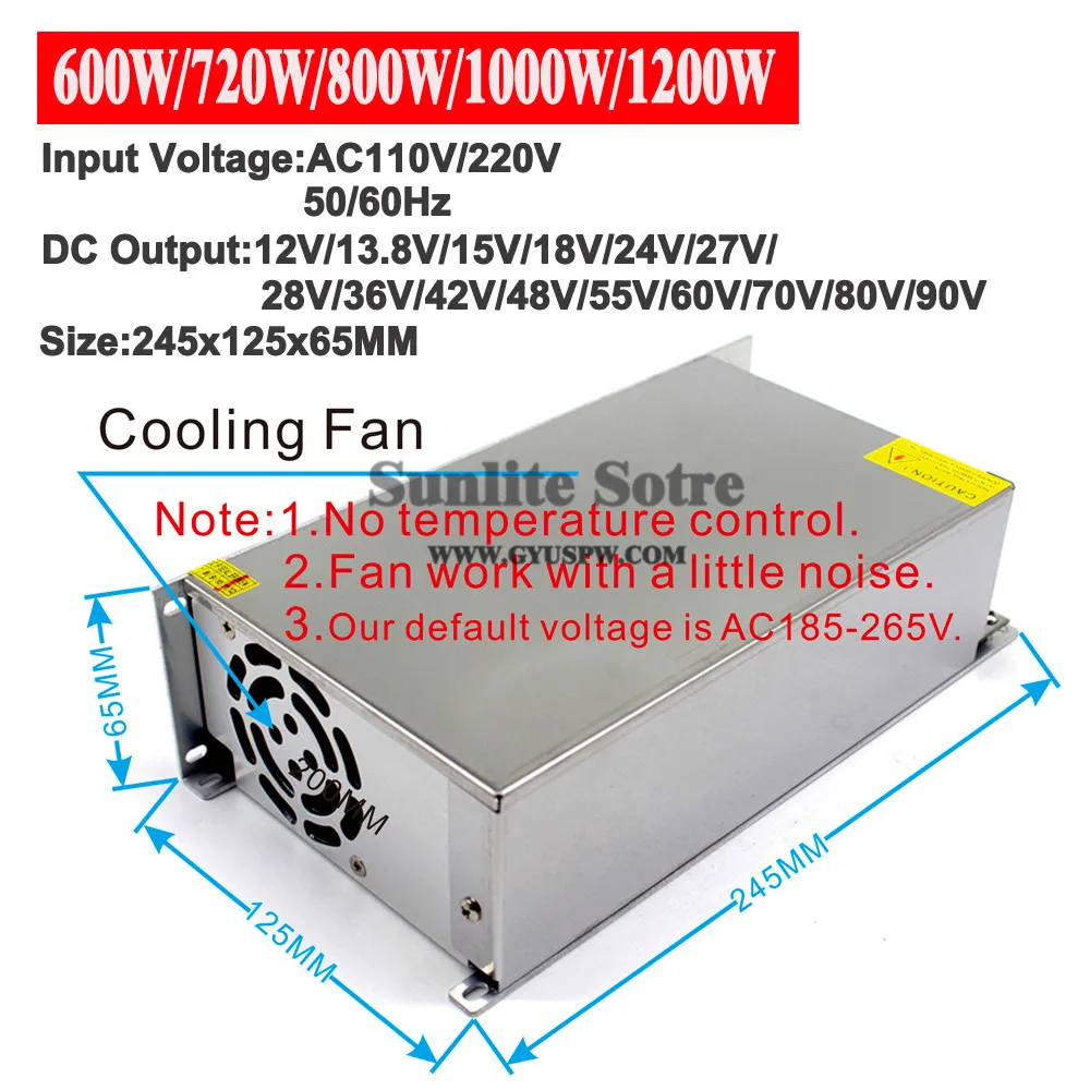 12V-90V 600W-1200W