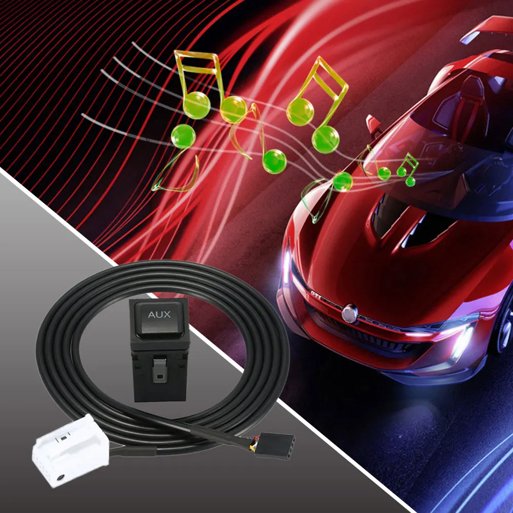 

New Universal AUX In Socket Switch Plug Music Audio Interface for VW Passat B6 B7 CC Touran POLO Facelift RCD510+/310+