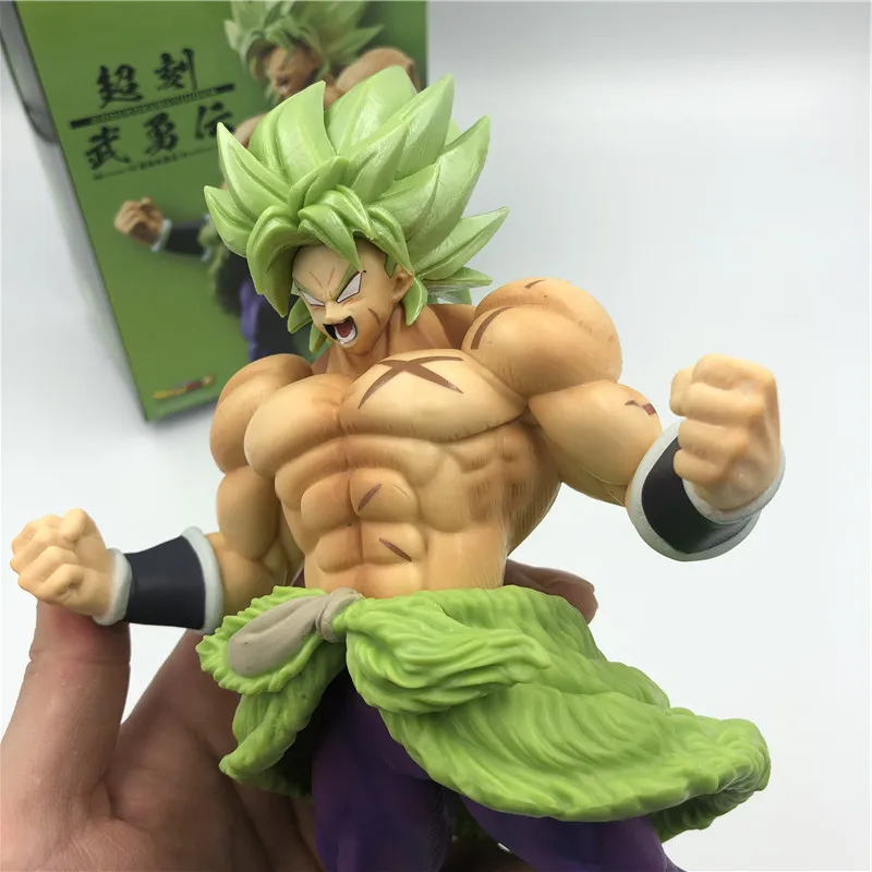 Dragon Ball Z Super Broly Movie Ver. Зеленые волосы против Гоку броли Супер Saiyan боевой формы ПВХ Фигурки Модель DBZ 24 см