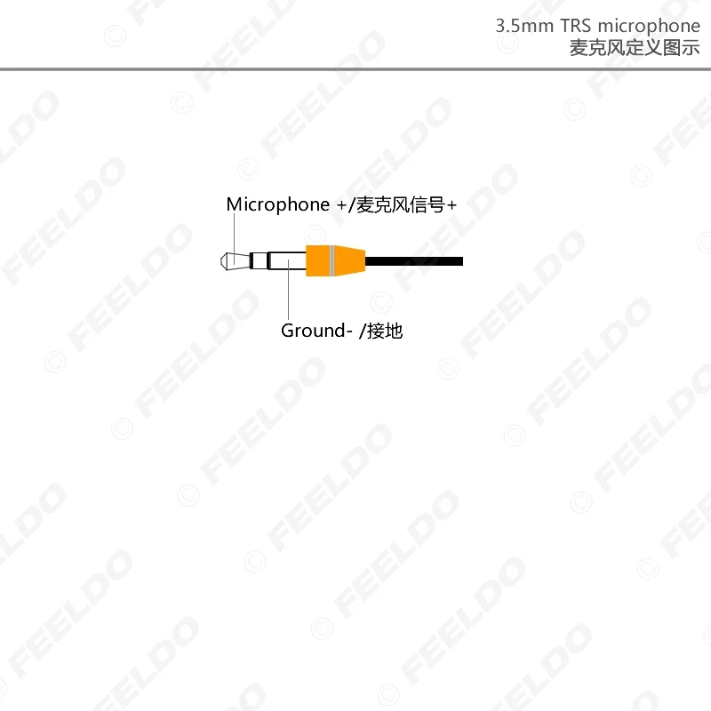 FEELDO 3,5 мм TRS микрофон комплект клип-на для автомобиля gps салона громкой связи звонки с разъемом и 3 м кабель# HQ4253