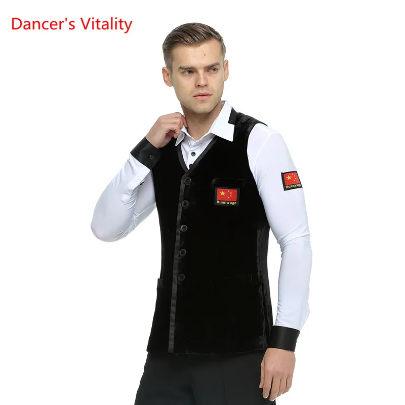 Adult Man's Ballroom Dance Wear Waistcoats Waltz/Tango/Ballroom/Latin Dance Tops For Man Stage Performance/Competition clothing