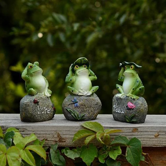 peace hope enjoy frogs figurines miniatures fairy garden statues art figurine outdoor patio garden decoration ornament - Garden Figurines peace hope enjoy frogs figurines miniatures fairy garden statues art figurine outdoor patio garden decoration ornament - Garden Figurines