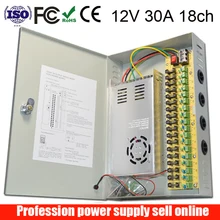 18 каналов DC12V 30A CCTV камера блок питания ИК осветитель управление для DVR CCTV камера импульсный источник питания коробки 18CH порты 30A