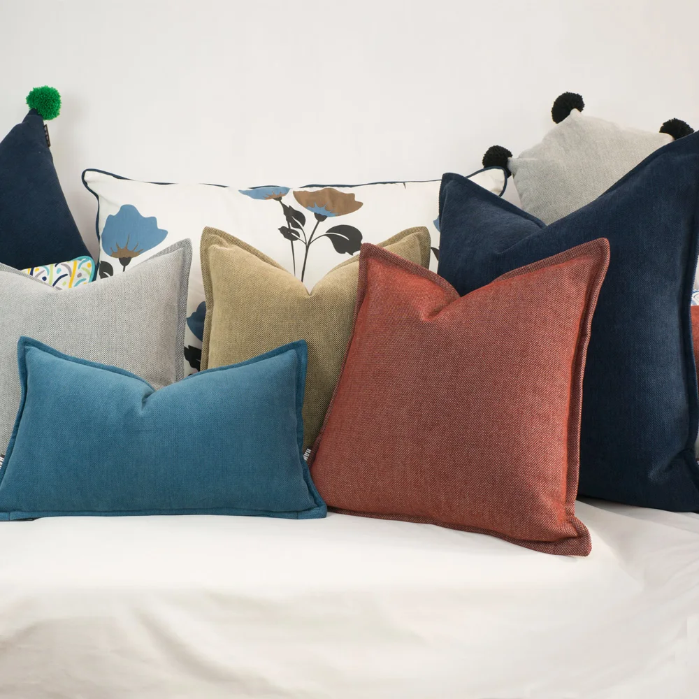 

Nordic Simple Style Hemming Cushion Throw Pillow Cushion Cover Thickened 78% Cotton Without Stuffing Home Decor
