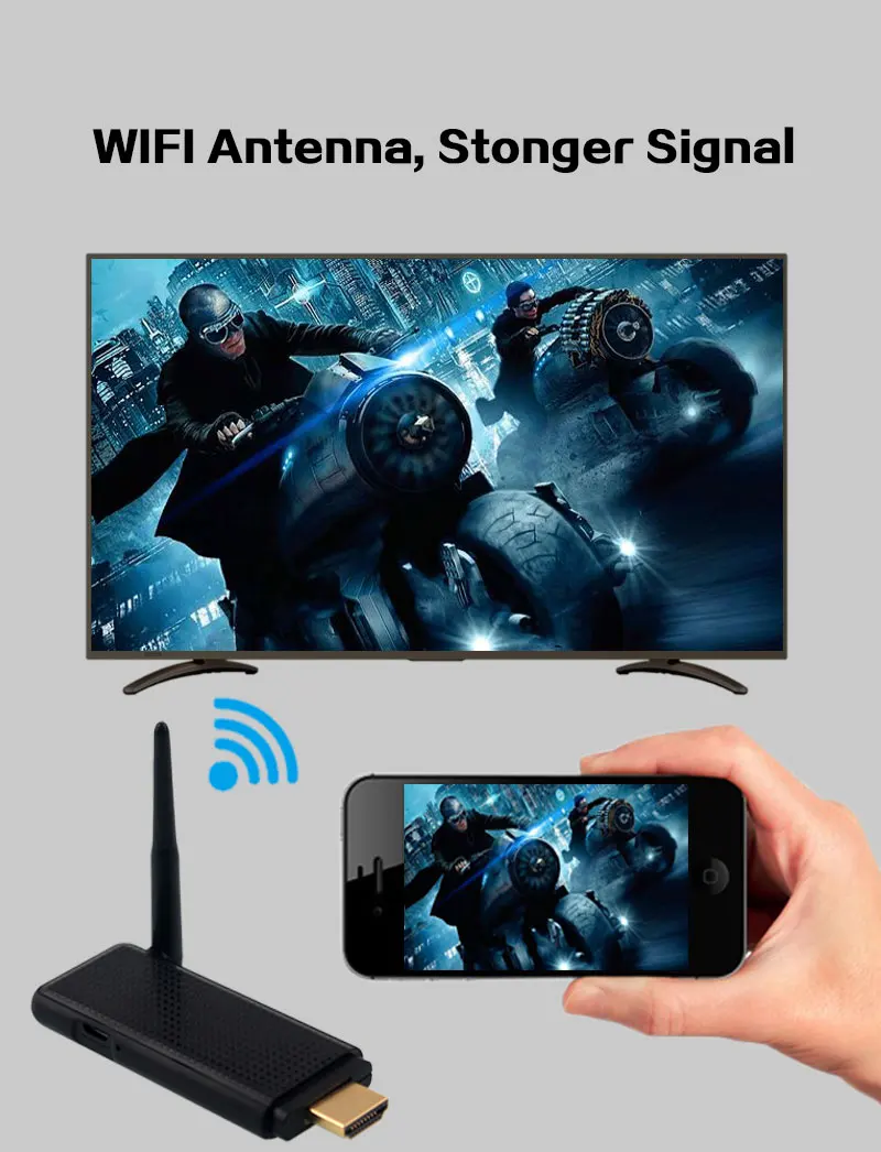 Wecast медиа паровой ключ беспроводной дисплей/проводной HDMI Miracast tv Stick для iPhone/Android зеркалирование для Netflix/YouTube